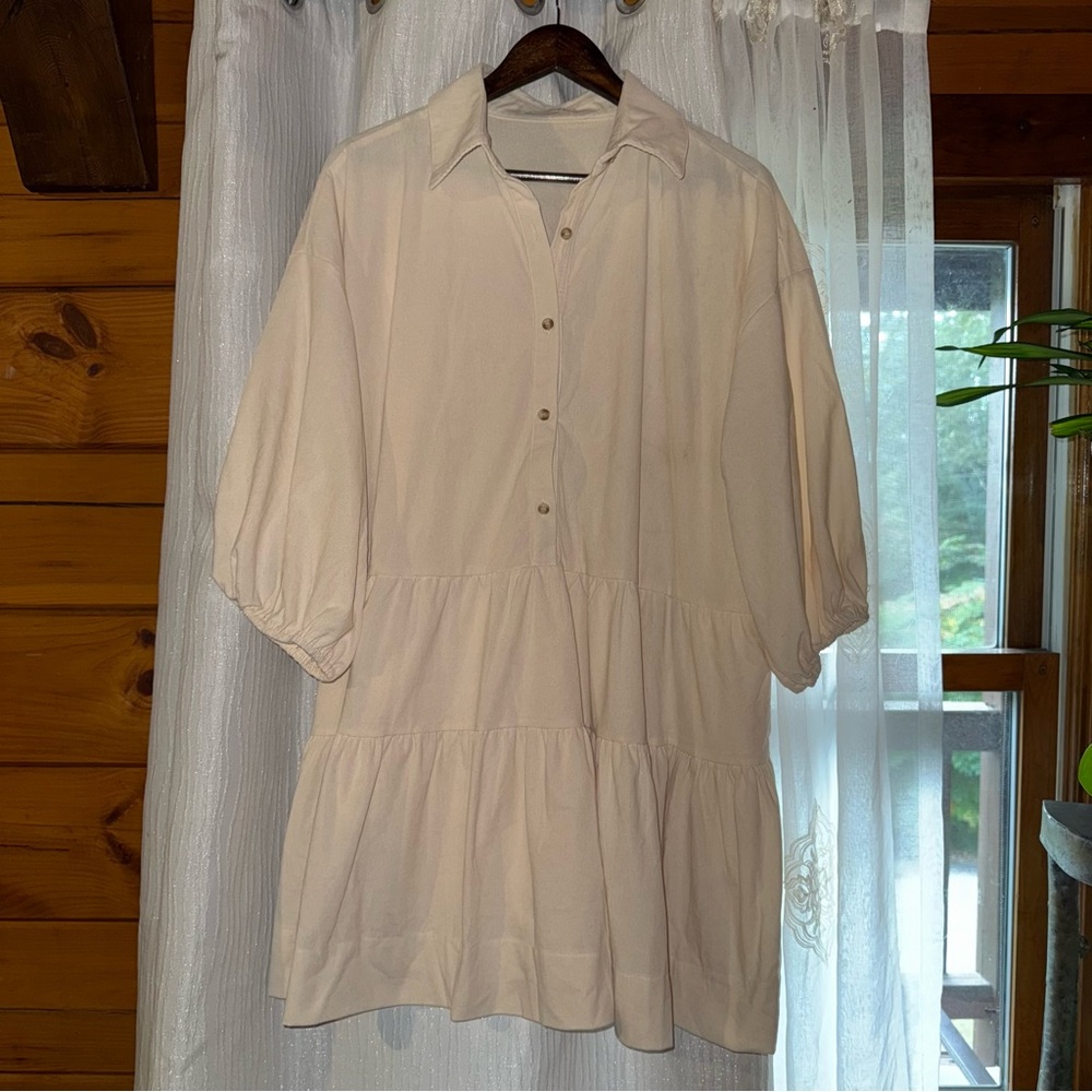 Chic Cream Midi Dress for Women LAVENDER J